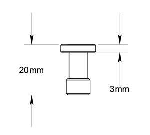 Alternative view of 3/8"-16 Camera Screw long